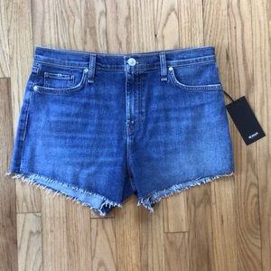 Womens Hudson Gemma Midrise Cutoff Denim Blue Jean Shorts NWT 30